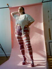 Shop Journal - Plum Wine Tie Dye Tights