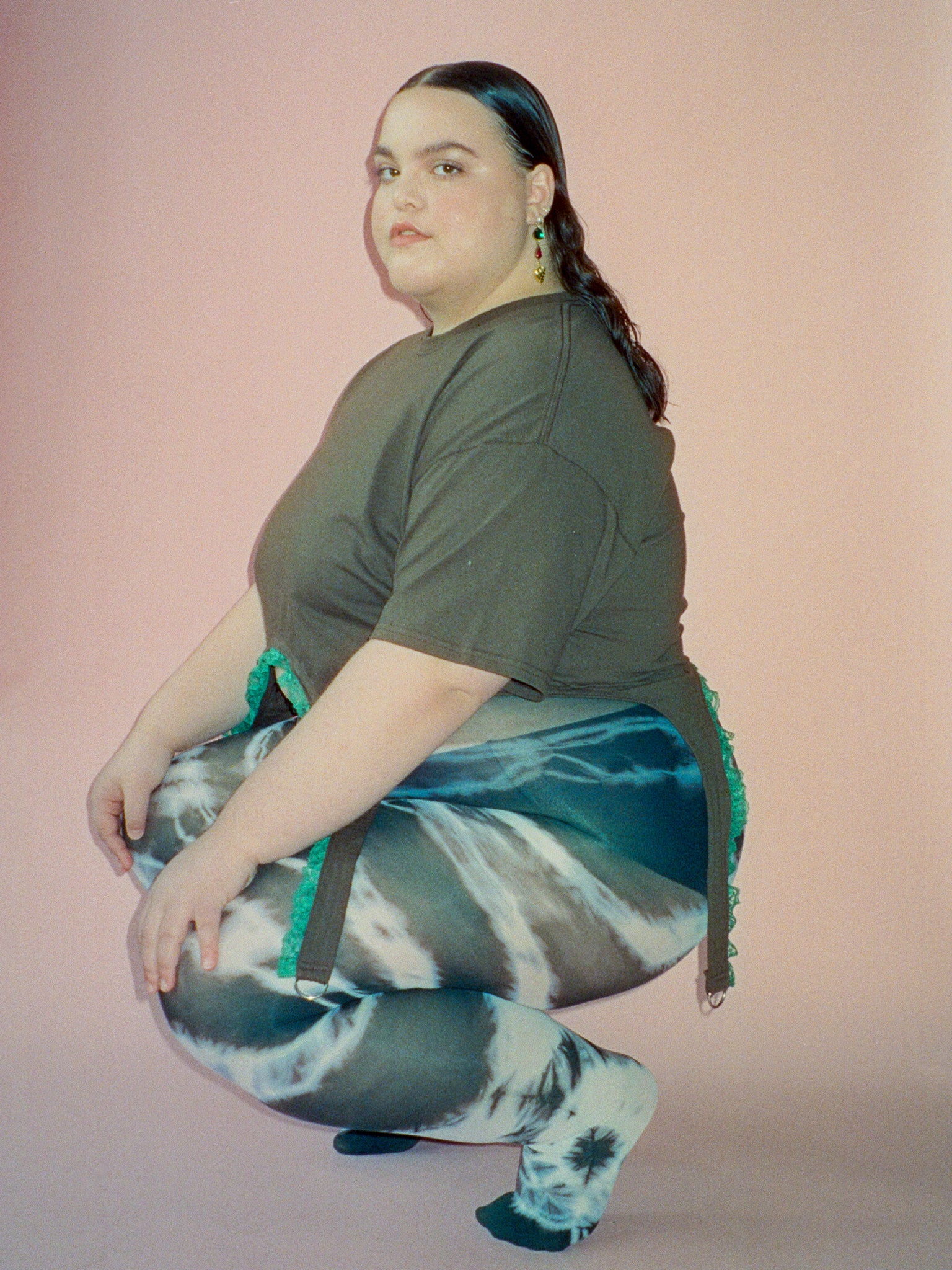 Shop Journal - Black Grass Tie Dye Tights