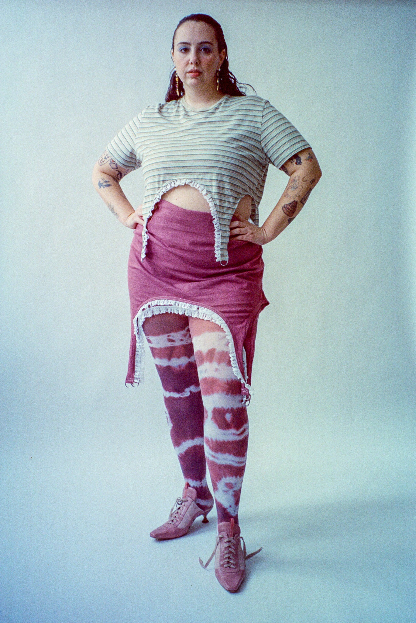 Shop Journal - Plum Wine Tie Dye Tights