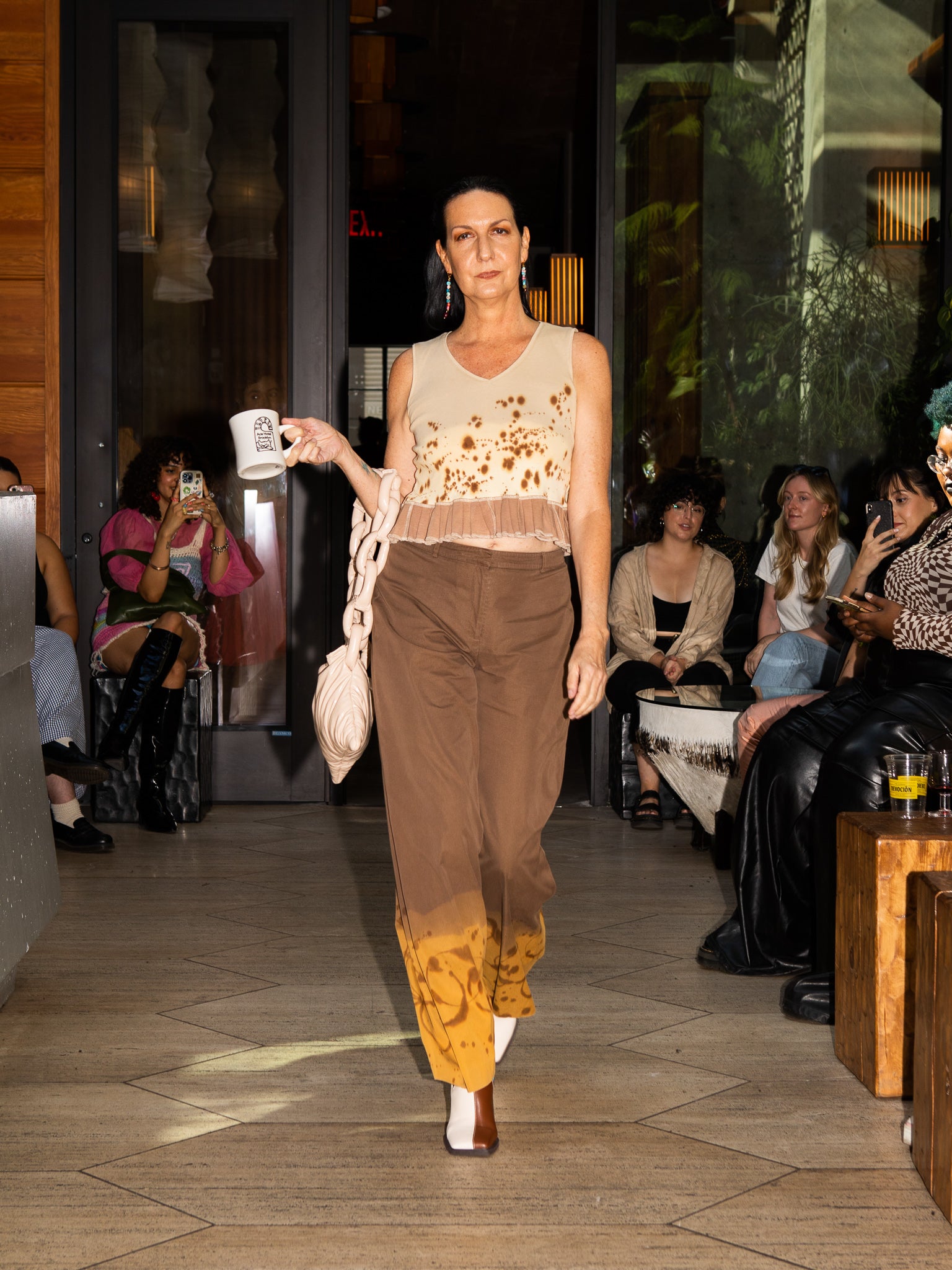 Syd Brisco - Coffee Stain Wide Leg Trousers