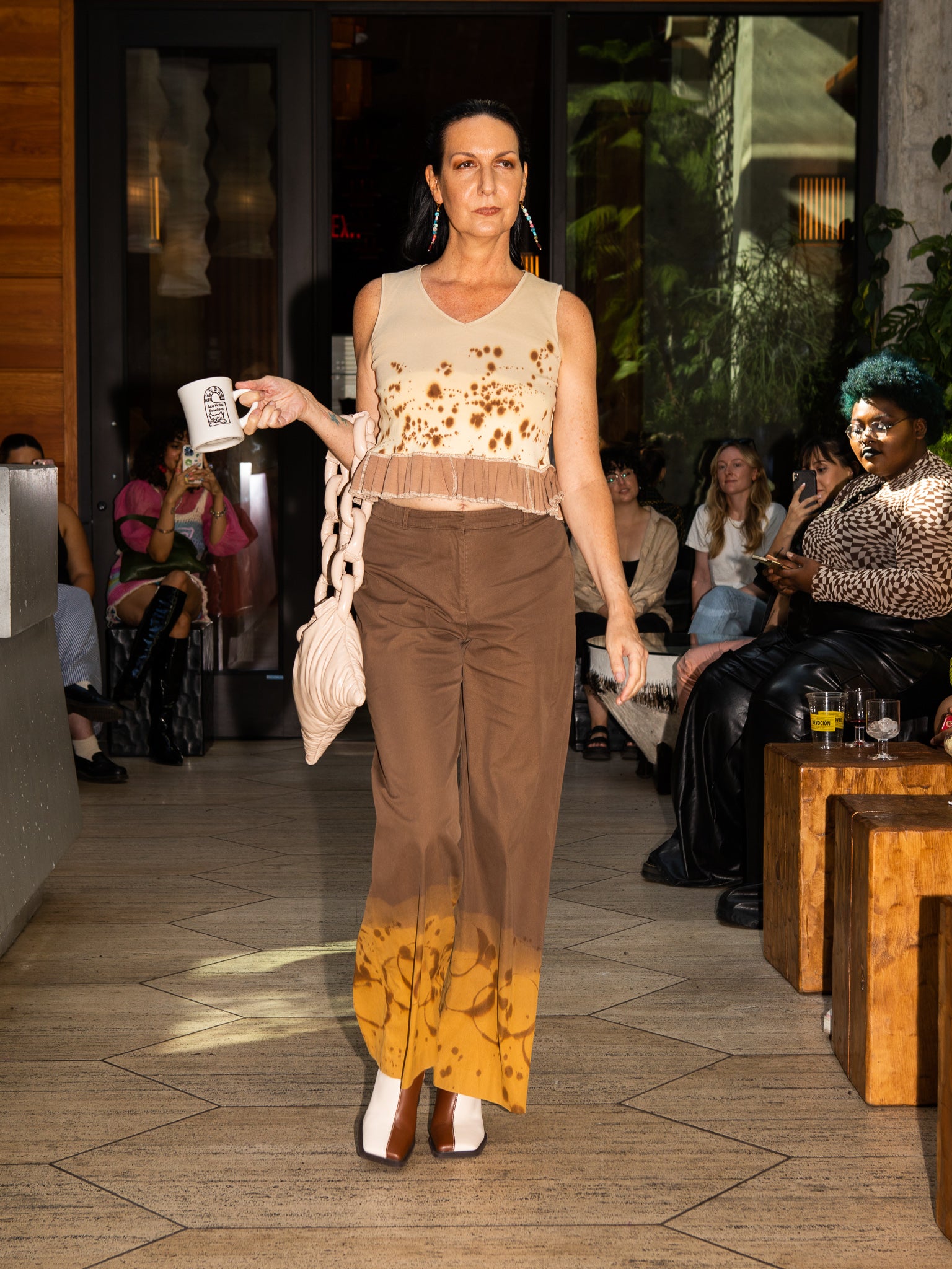 Syd Brisco - Coffee Stain Wide Leg Trousers