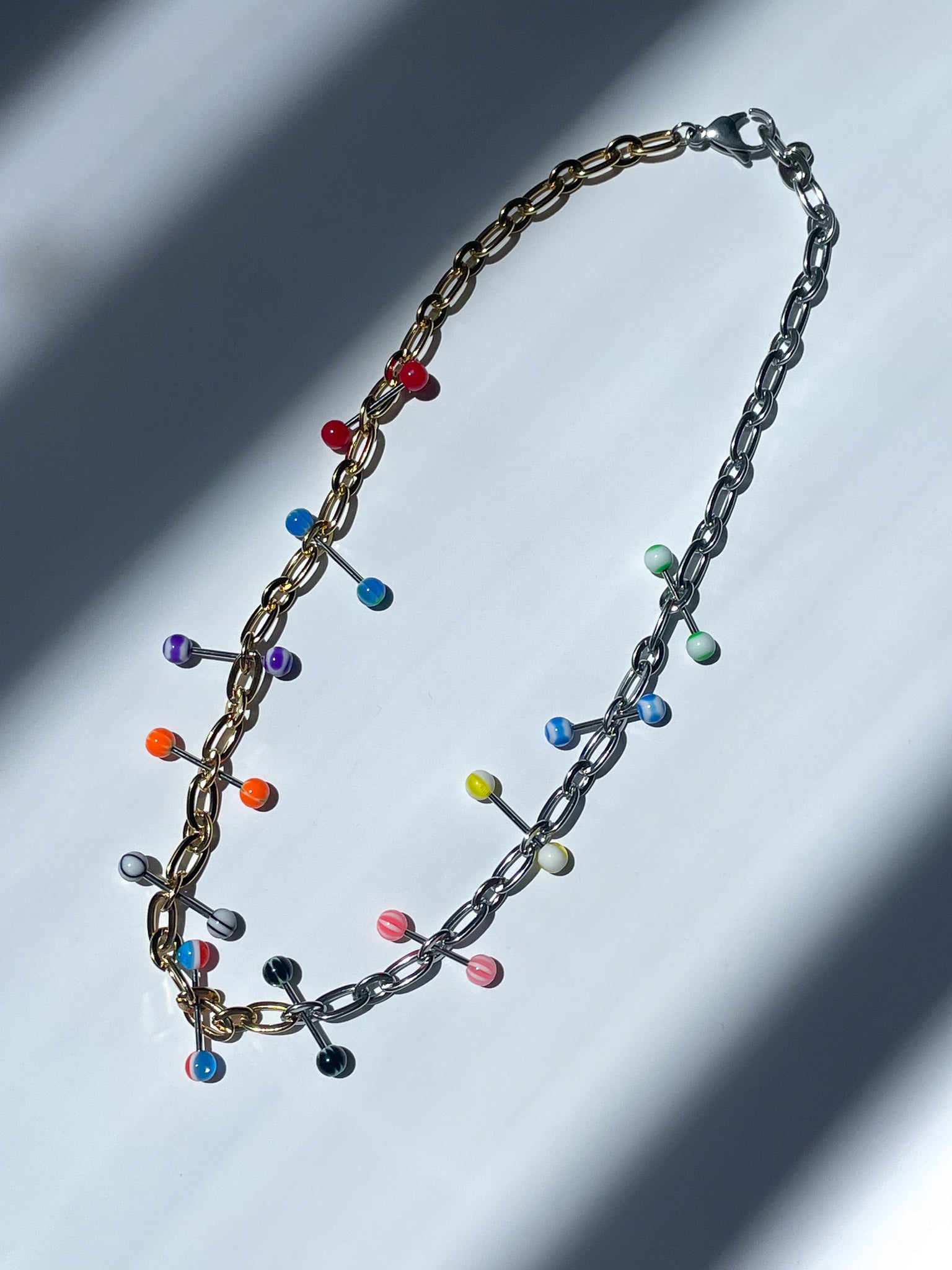 Shop Journal - Mixed Chain Barbell Necklace