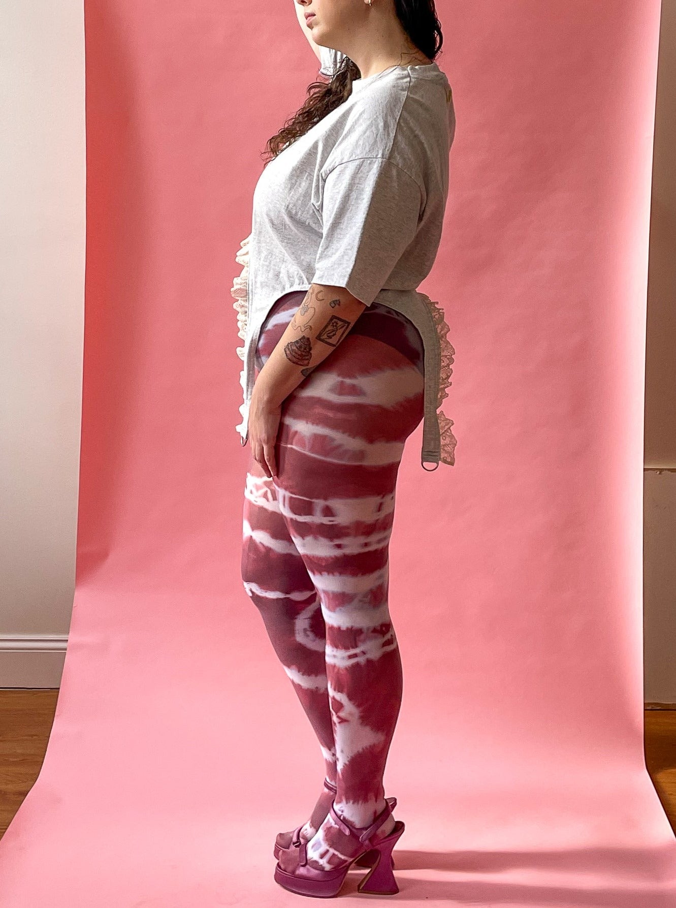 Shop Journal - Plum Wine Tie Dye Tights