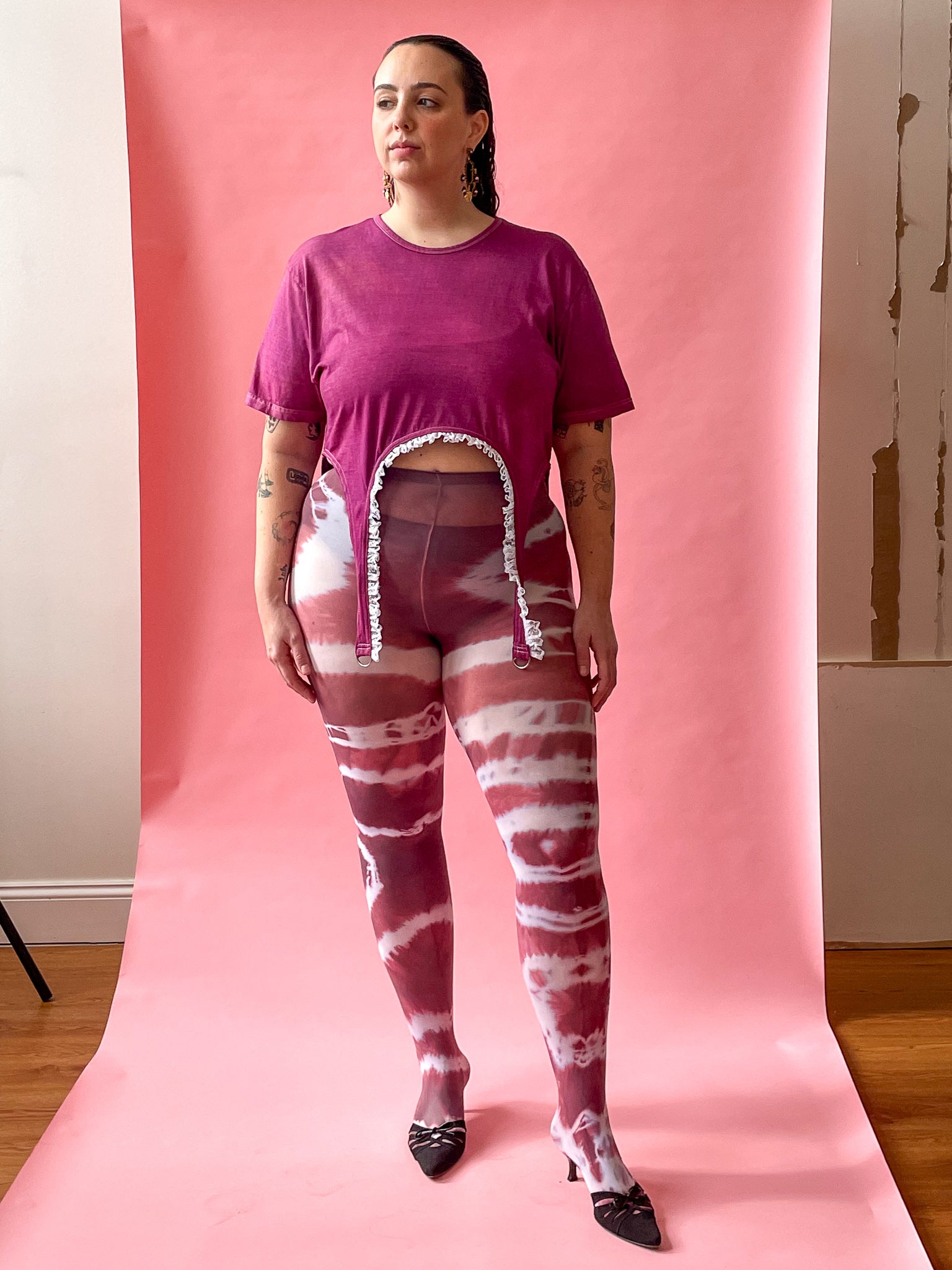 Shop Journal - Plum Wine Tie Dye Tights