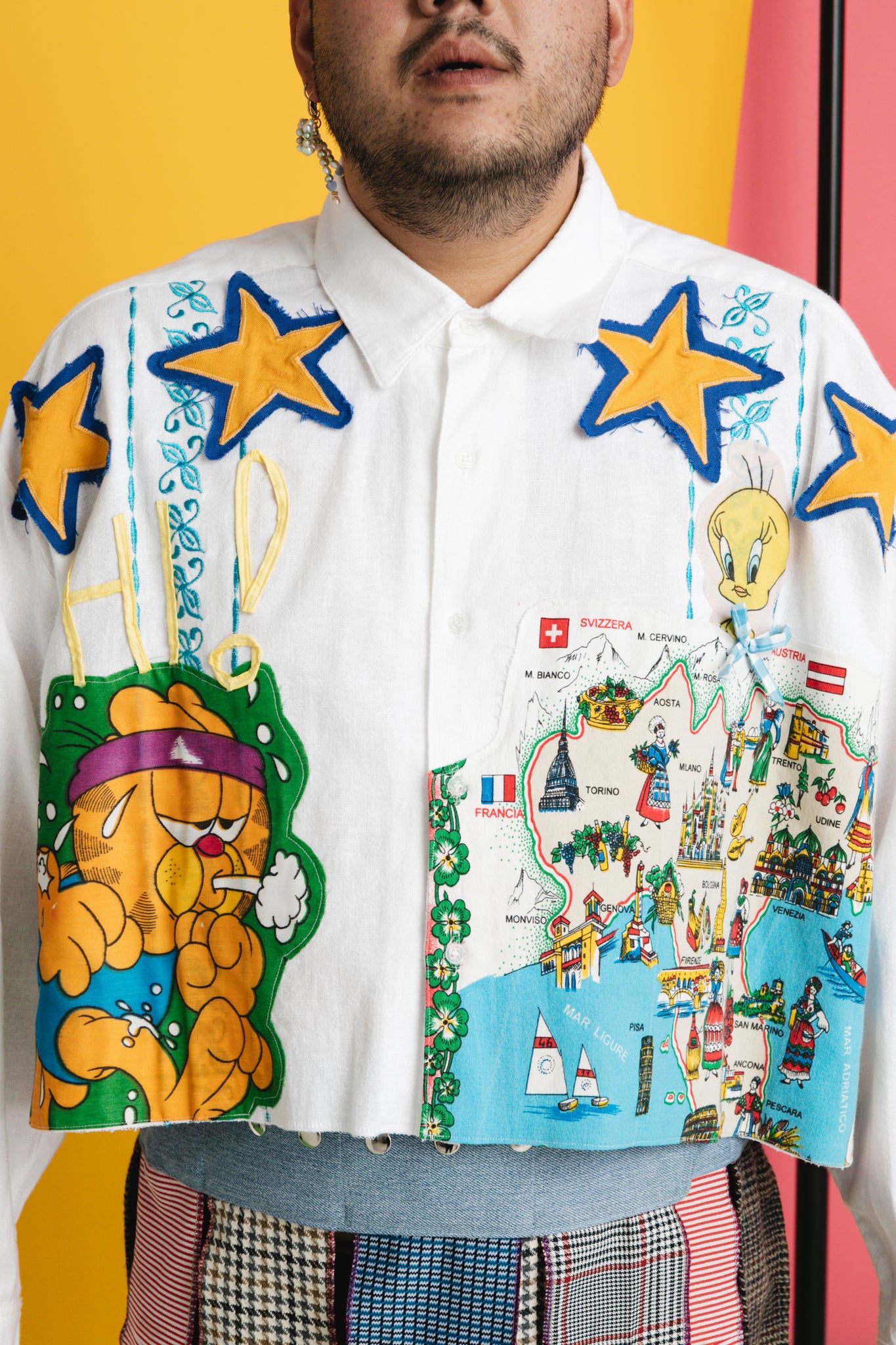 DR x BRZ - Italian Garfield Button Down