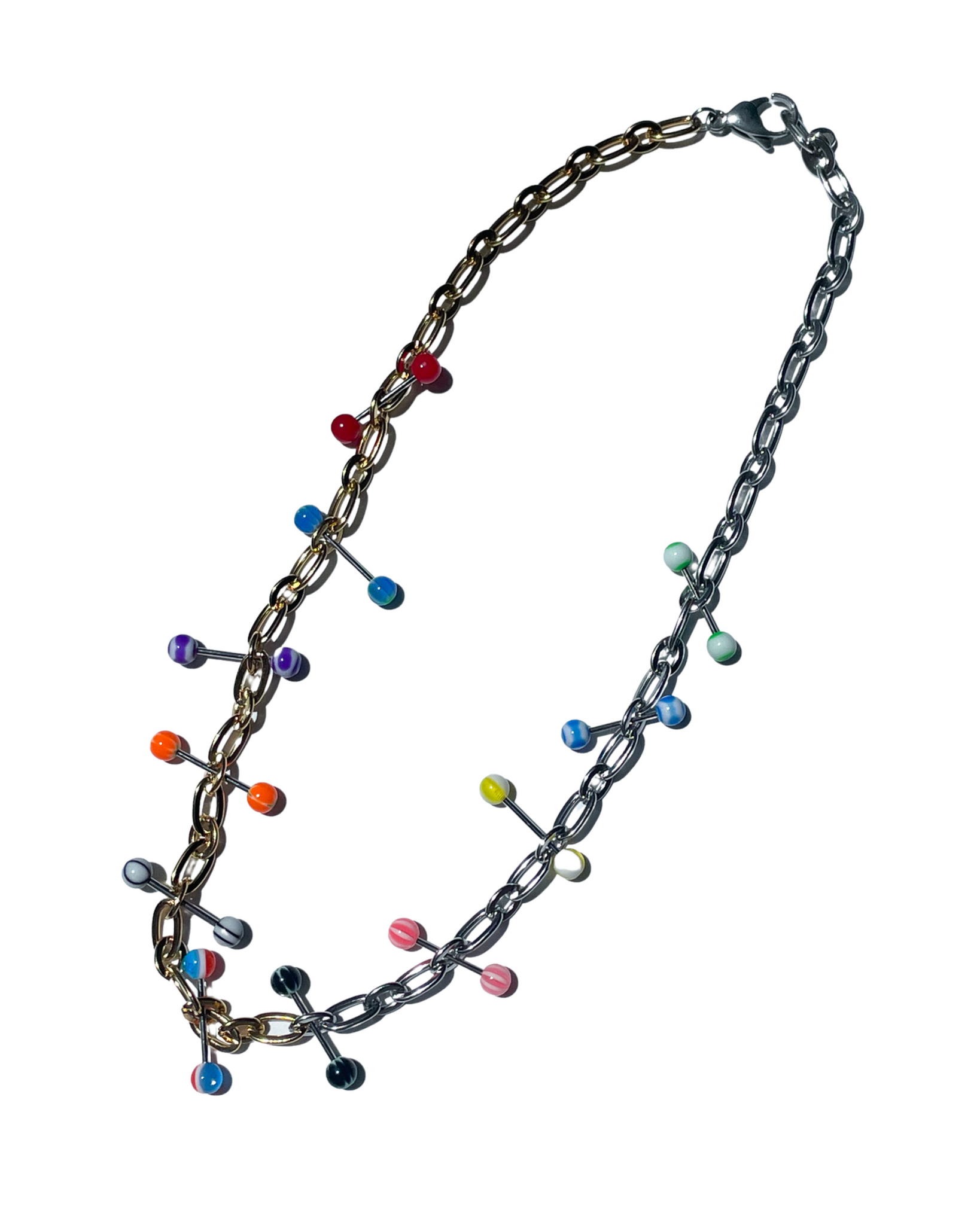 Shop Journal - Mixed Chain Barbell Necklace
