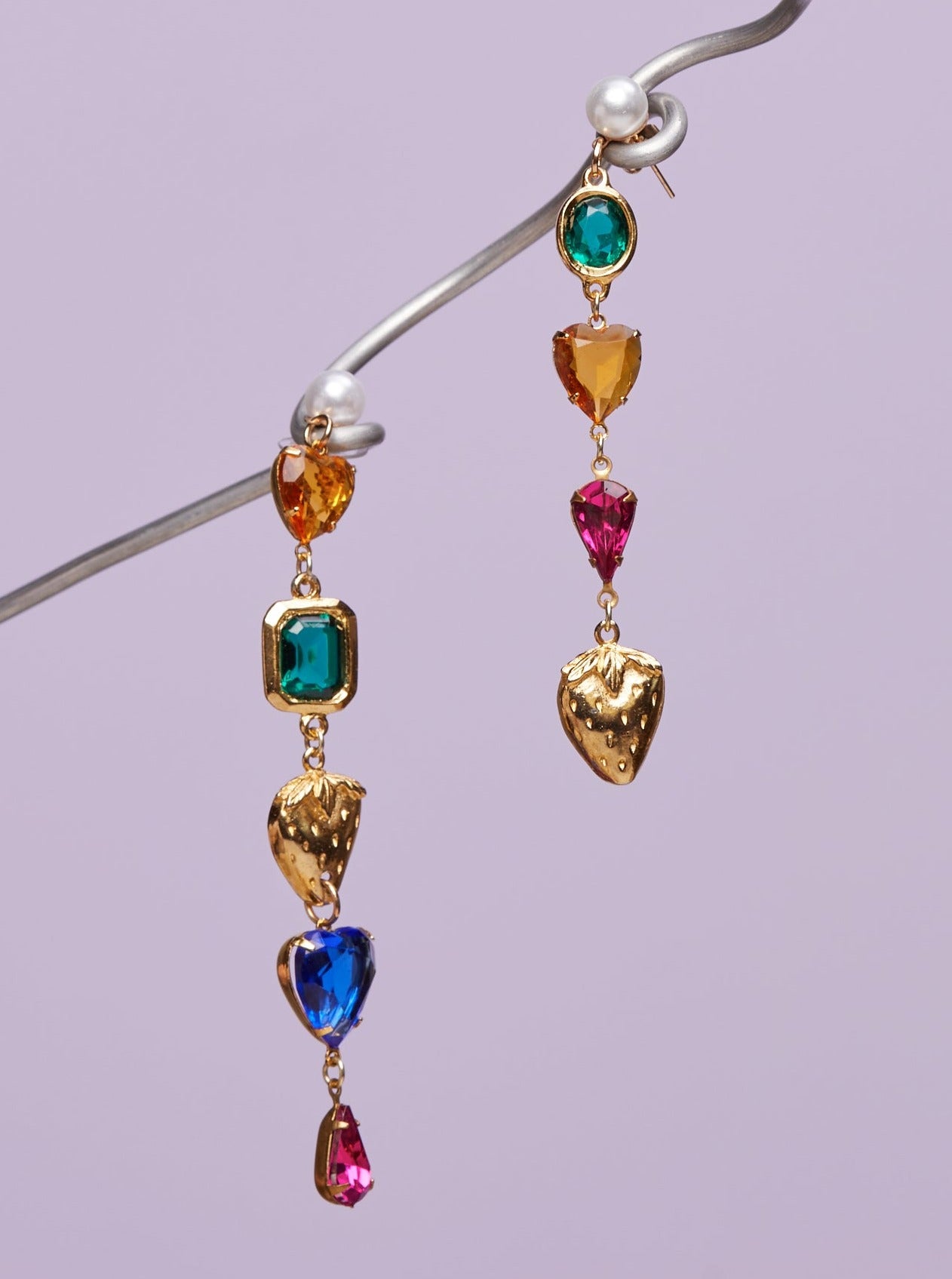 HTT x BRZ - Multicolor Asymmetrical Dangle Earrings