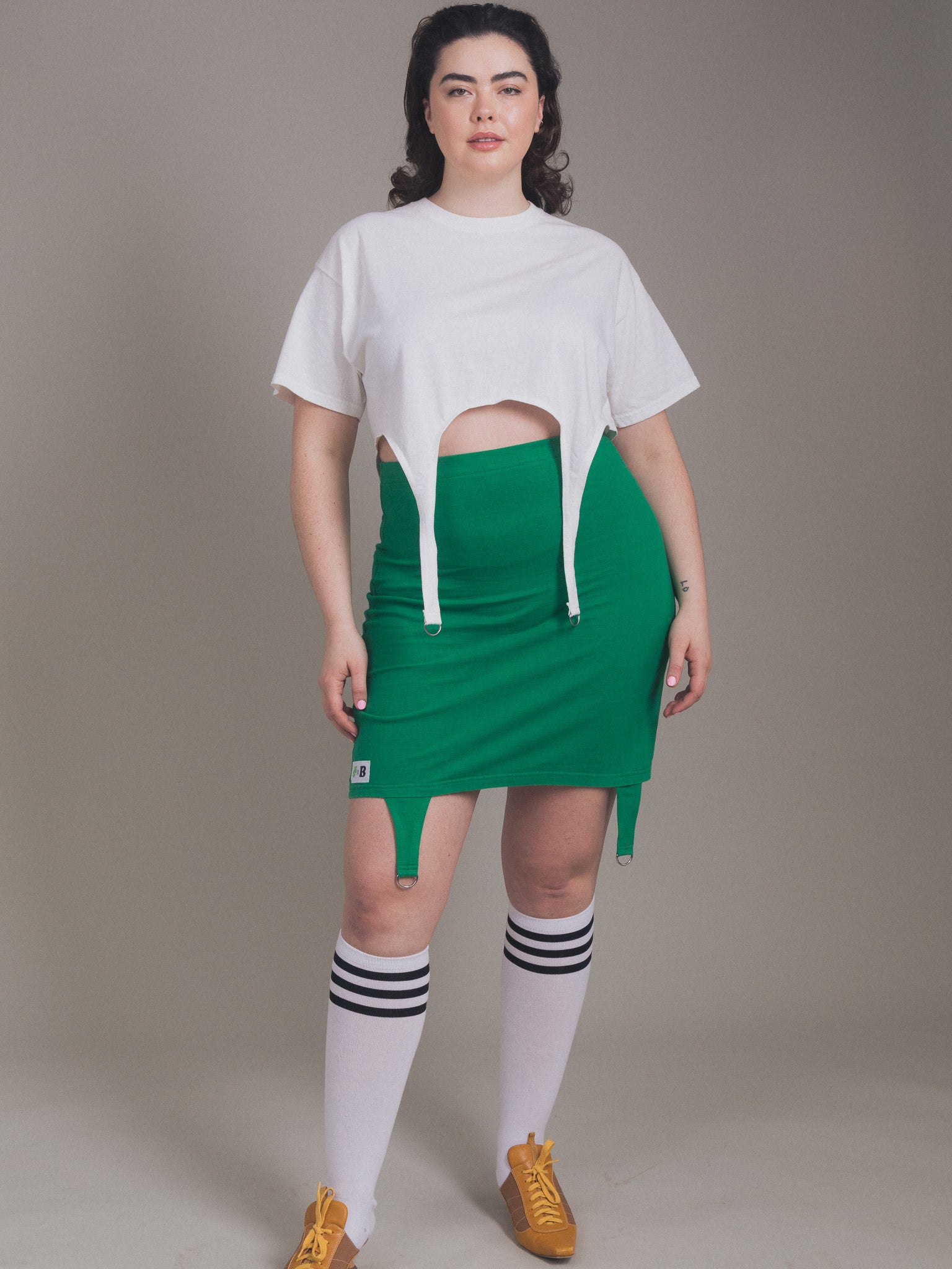 Shop Journal x BRZ - Green Garter Skirt